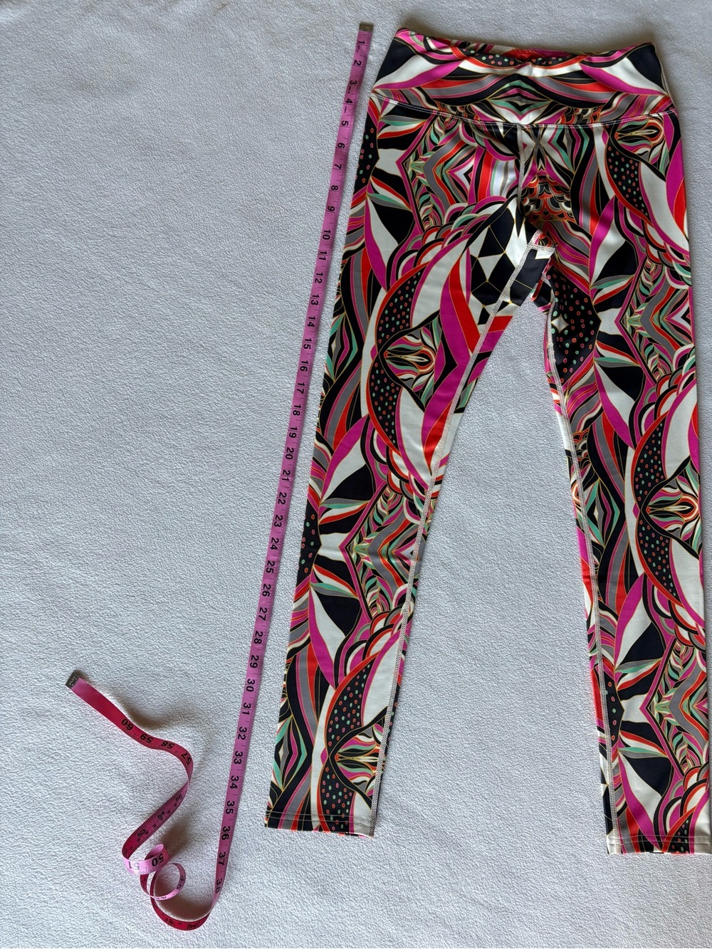 Atasan Activewear Leggings NWT Colorful Abstract Print High Rise Size L - Picture 3 of 7